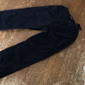 Velvety black skinny pants